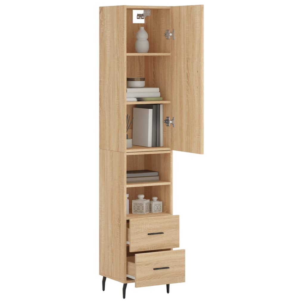 vidaXL Skříň highboard dub sonoma 34,5 x 34 x 180 cm kompozitní dřevo