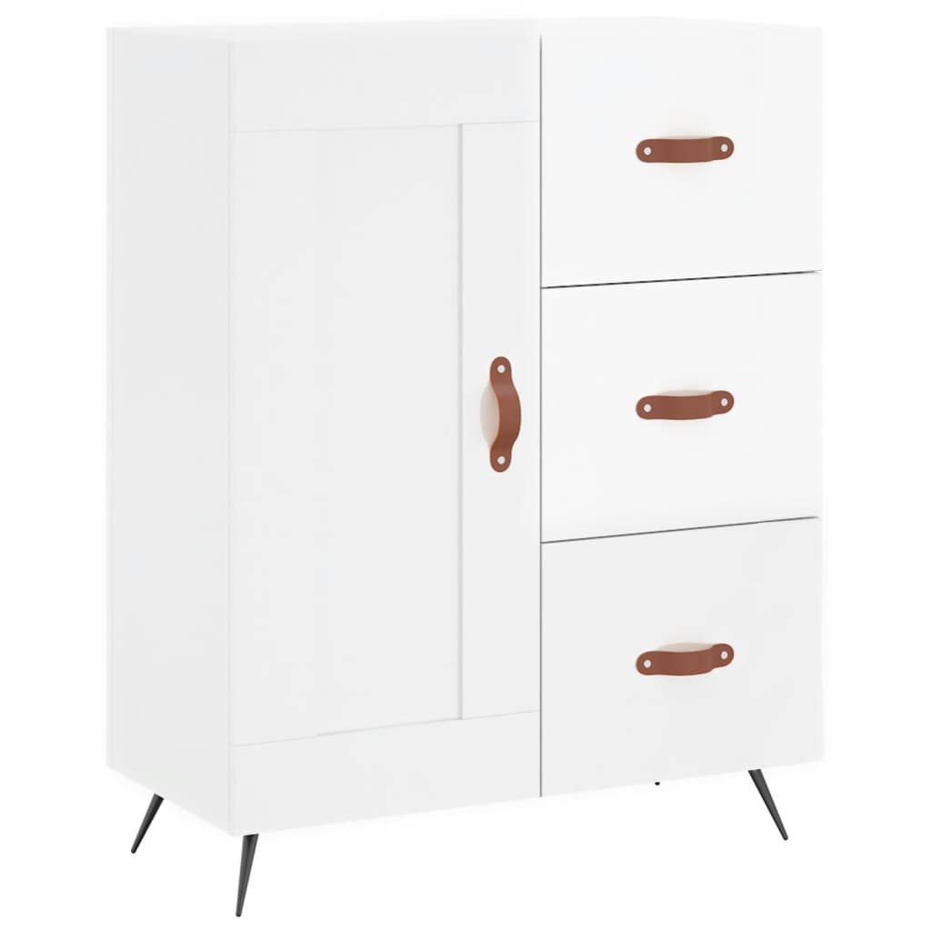 vidaXL Skříň highboard lesklá bílá 69,5 x 34 x 180 cm kompozitní dřevo