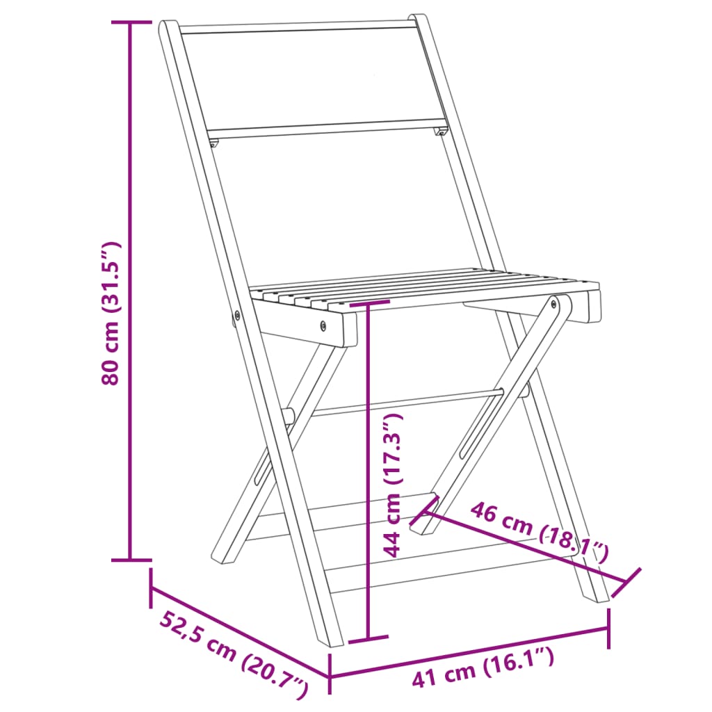 vidaXL 3dílný bistro set antracitový textil a masivní dřevo