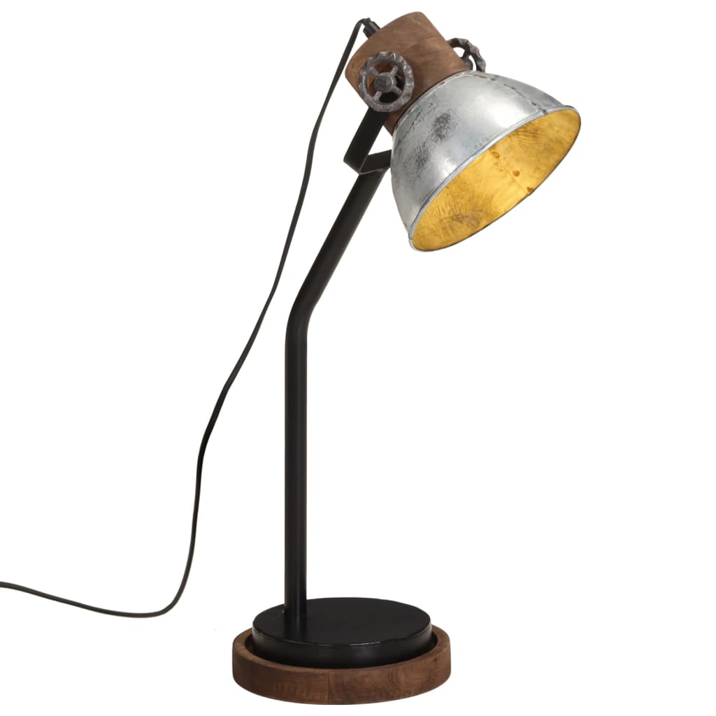 vidaXL Stolní lampa 25 W vintage stříbrná 18 x 18 x 60 cm E27
