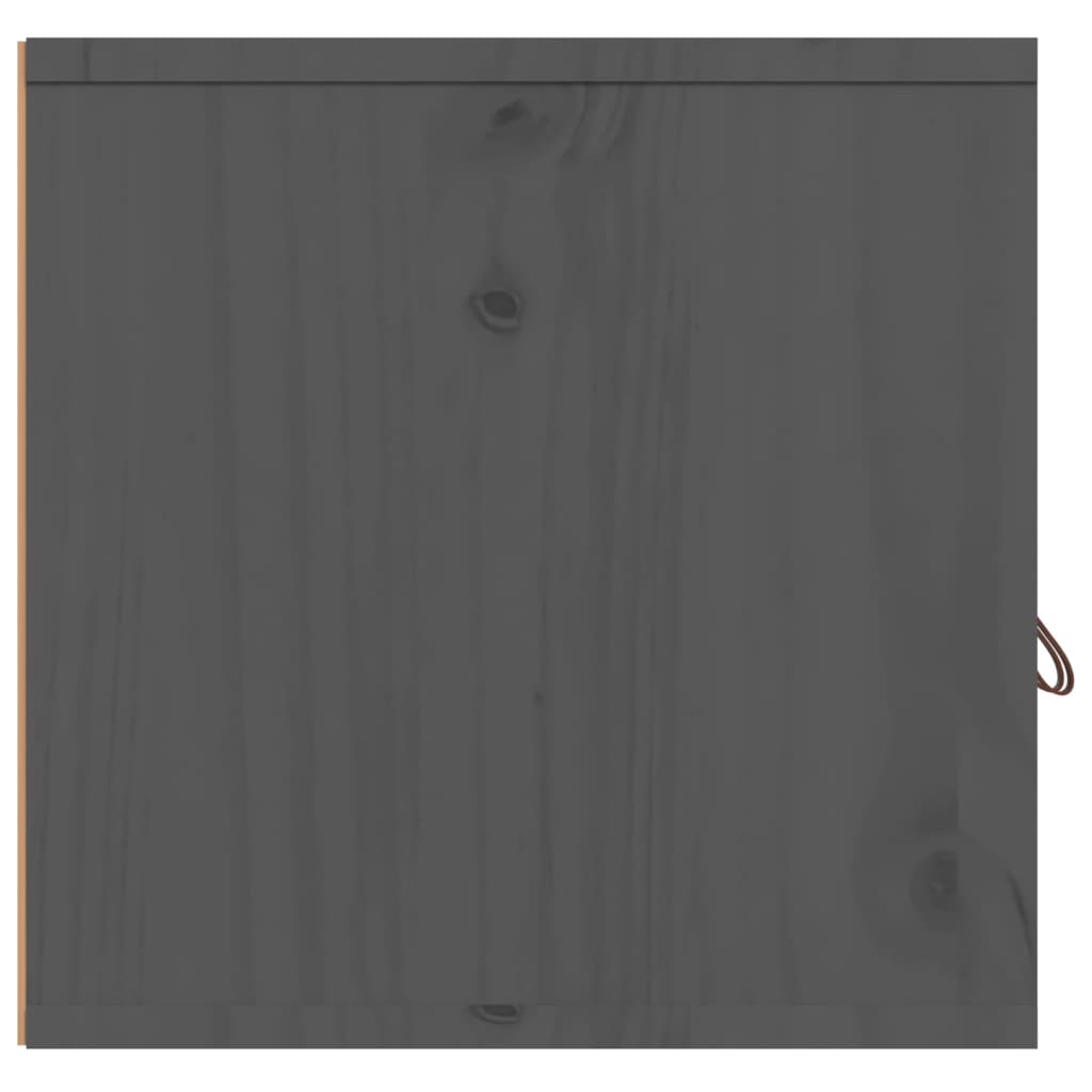 vidaXL Nástěnné skříňky 2 ks šedé 80 x 30 x 30 cm masivní borové dřevo