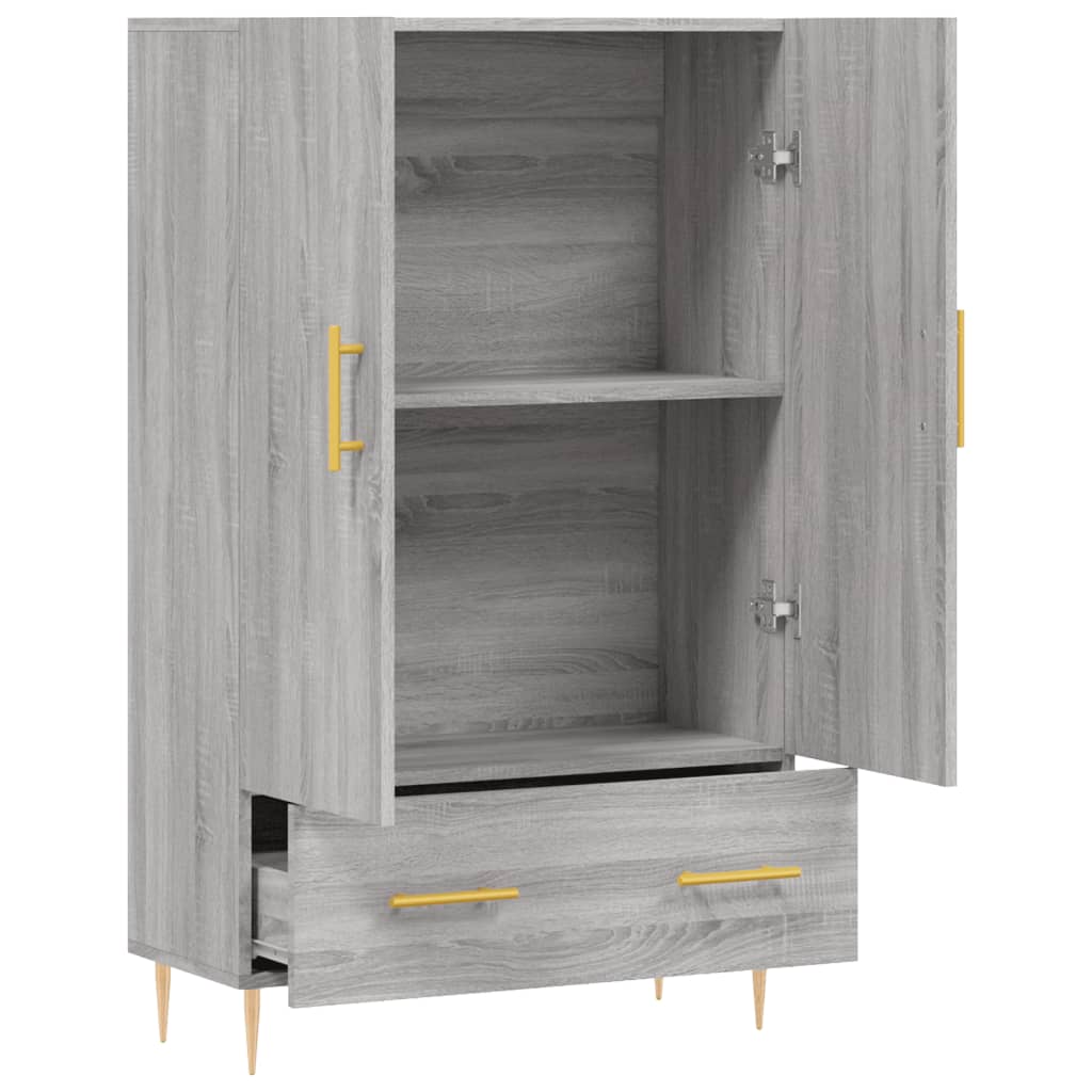 vidaXL Skříň highboard šedá sonoma 69,5 x 31 x 115 cm kompozitní dřevo