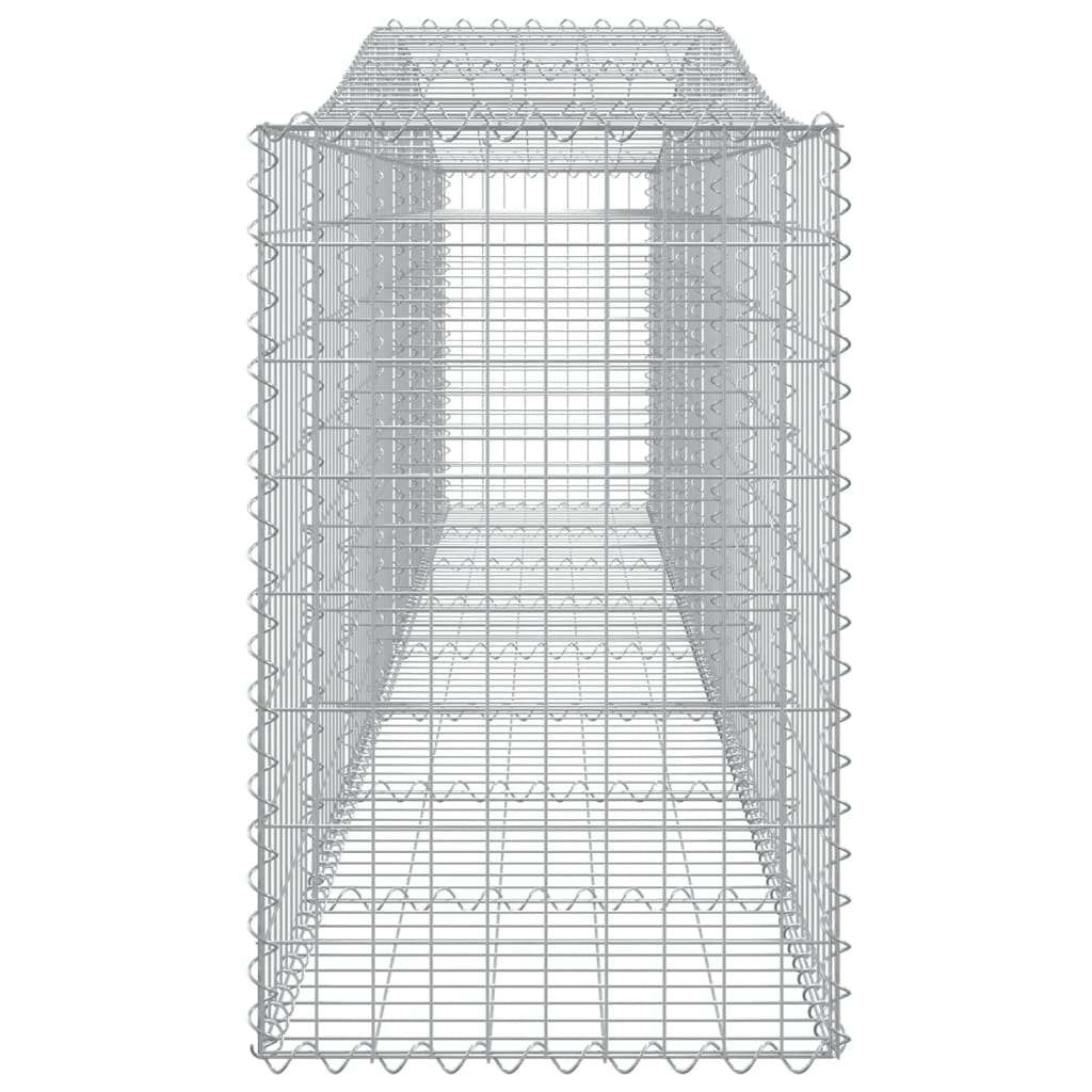 vidaXL Klenuté gabionové koše 9 ks 400x50x80/100 cm pozinkované železo