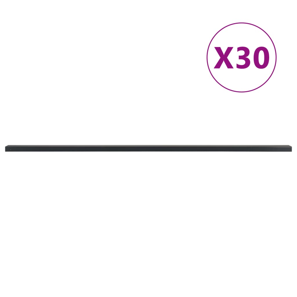 vidaXL Plotové sloupky 30 ks šedé 220 cm ocel