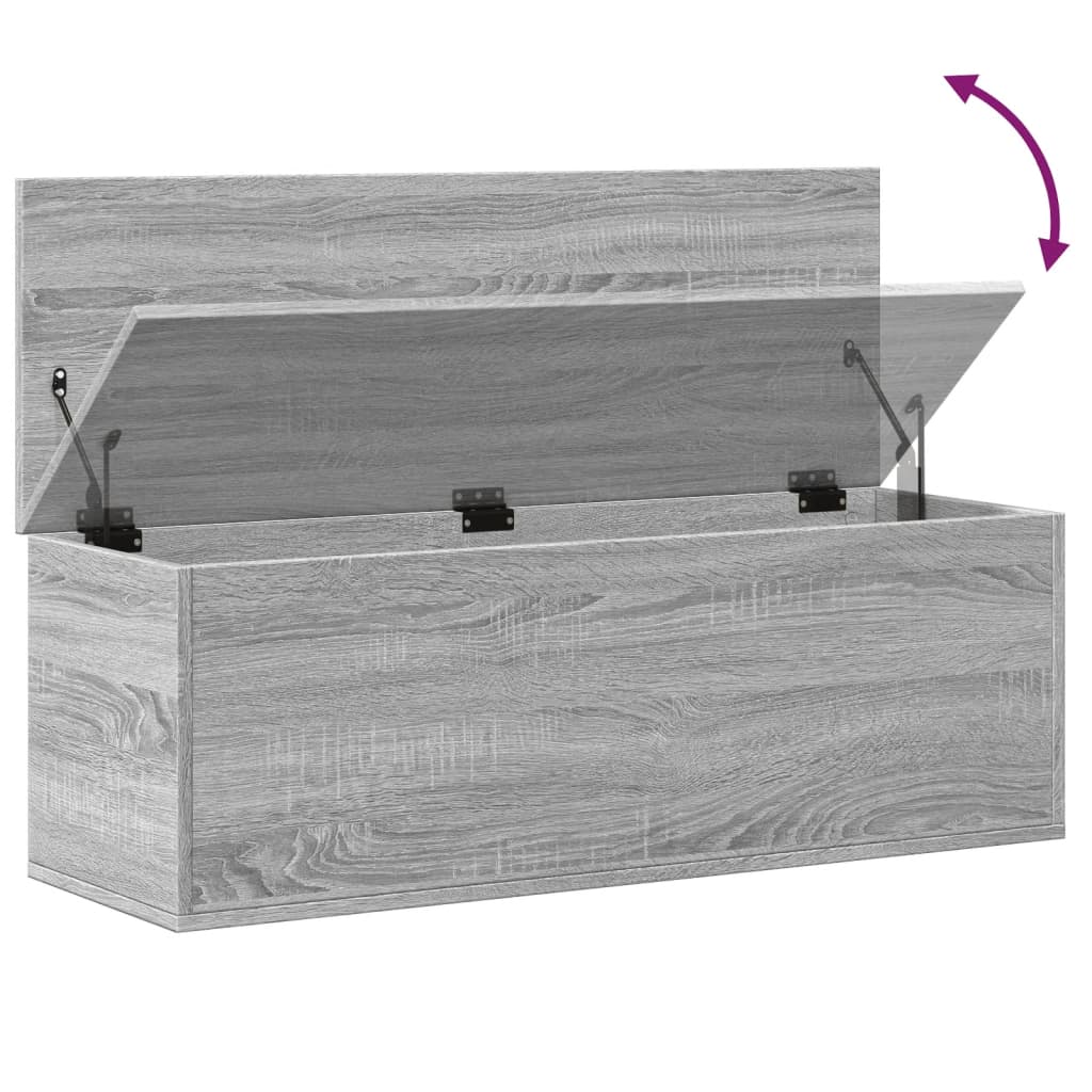 vidaXL Úložný box šedý sonoma 102 x 35 x 35 cm kompozitní dřevo