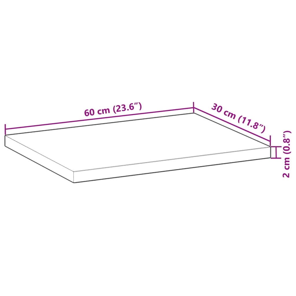 vidaXL Plovoucí police 3 ks 60 x 30 x 2 cm olejované akáciové dřevo