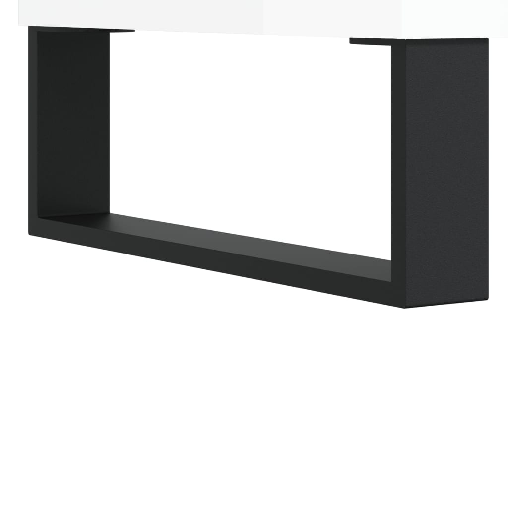 vidaXL Skříň highboard lesklá bílá 69,5 x 34 x 180 cm kompozitní dřevo