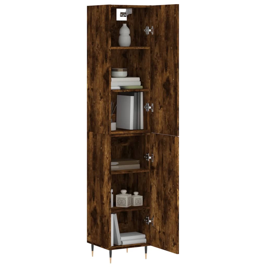 vidaXL Skříň highboard kouřový dub 34,5 x 34 x 180 cm kompozitní dřevo