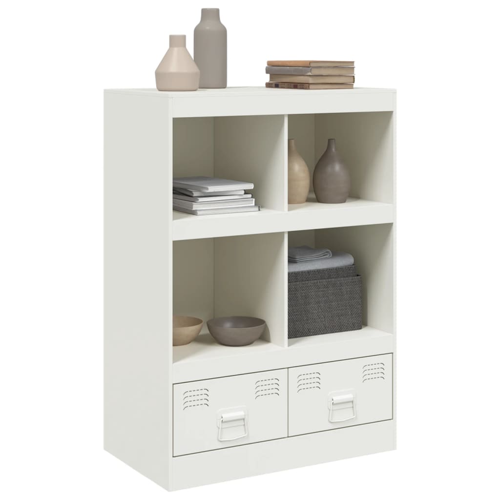 vidaXL Highboard bílý 67 x 39 x 95 cm ocel