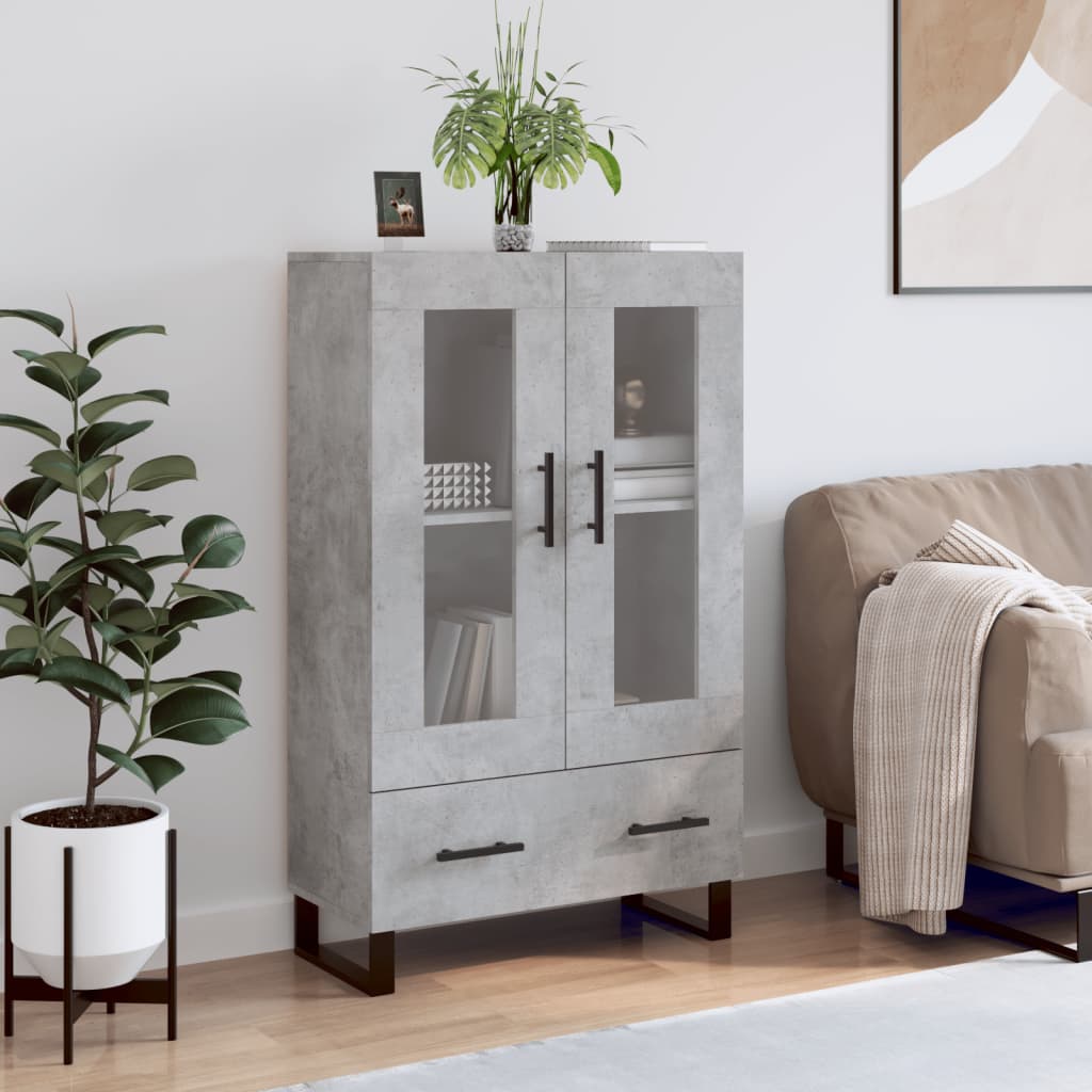 vidaXL Skříň highboard betonově šedá 69,5x31x115 cm kompozitní dřevo