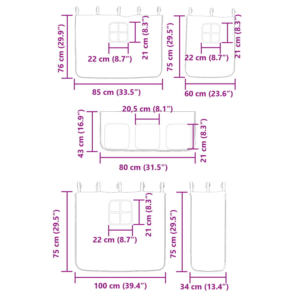 vidaXL Patrová postel se skluzavkou a závěsy modrá 90 x 200 cm