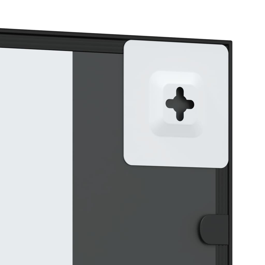 vidaXL Nástěnné zrcadlo černé 30 x 100 cm obdélník železo