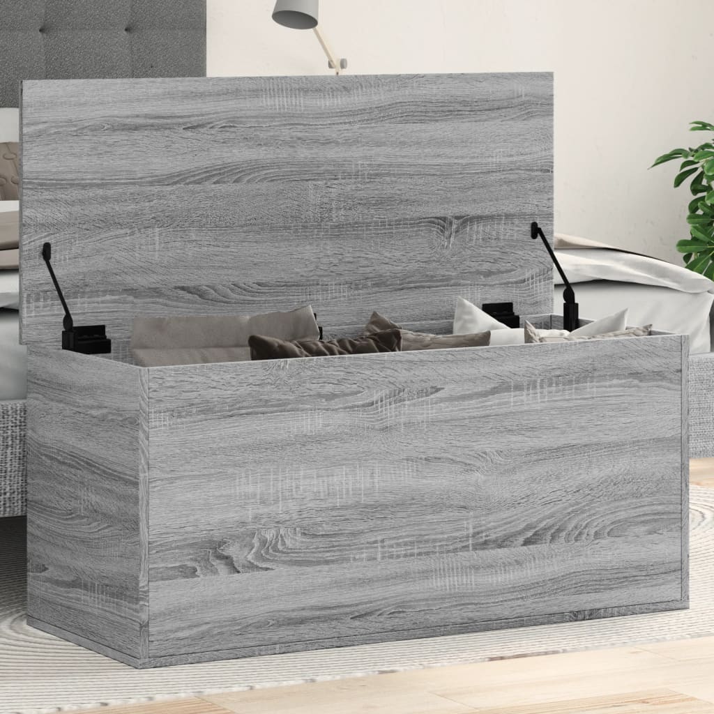 vidaXL Úložný box šedý sonoma 100 x 42 x 46 cm kompozitní dřevo