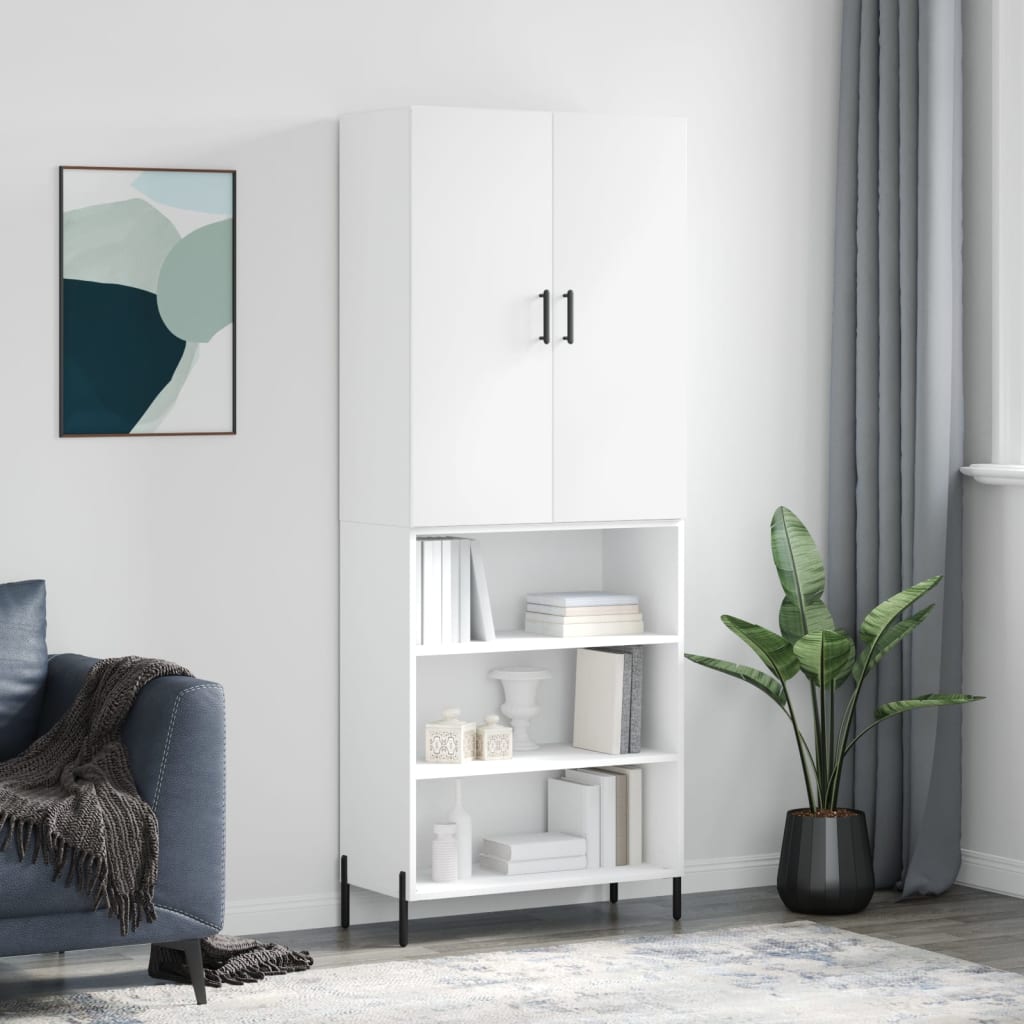 vidaXL Skříň highboard bílá 69,5 x 34 x 180 cm kompozitní dřevo