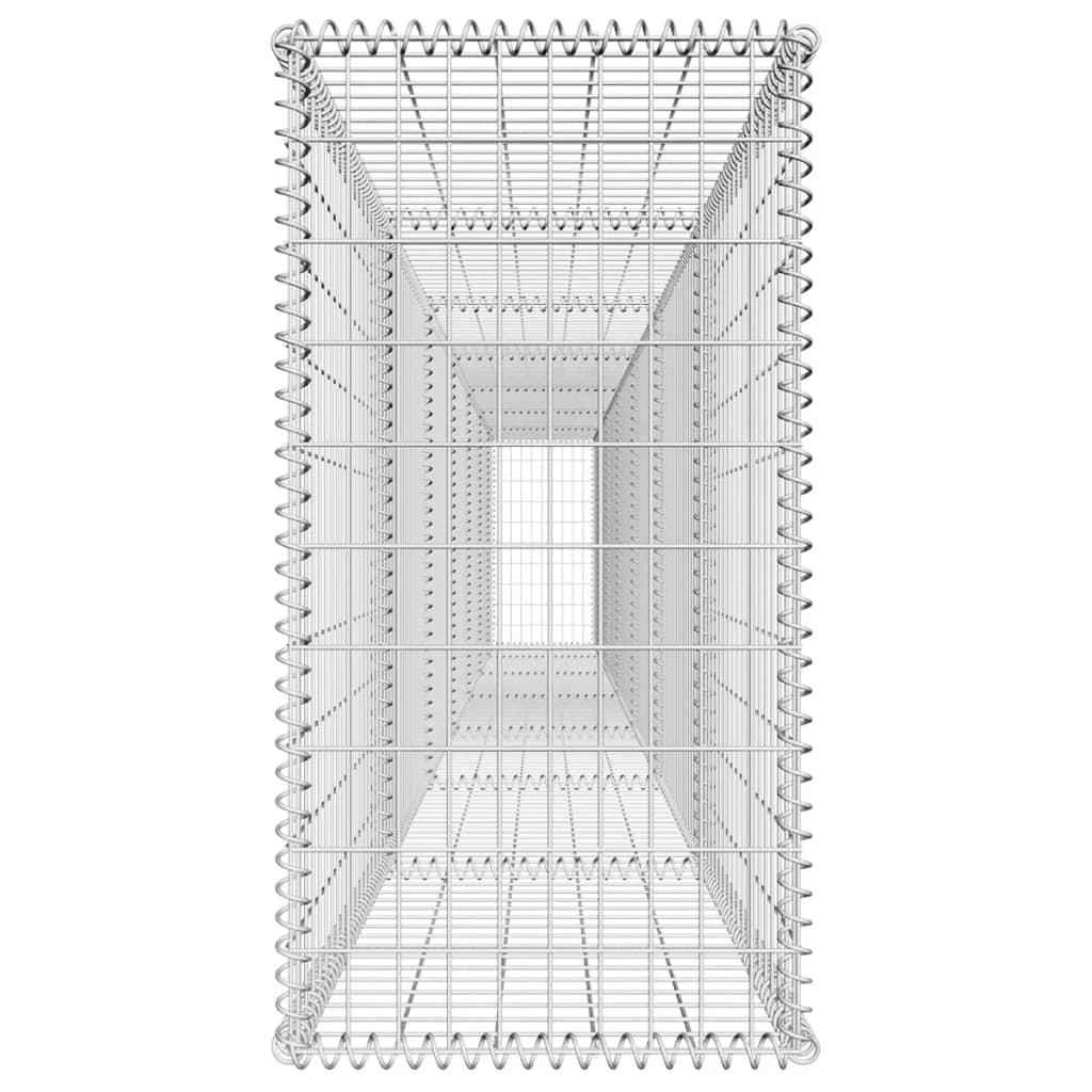 vidaXL Gabionová zeď s víkem pozinkovaná ocel 600 x 50 x 100 cm