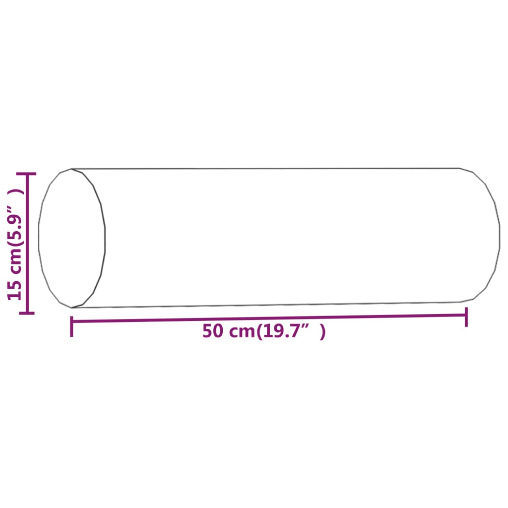 vidaXL Dekorační polštáře 2 ks tmavě šedé Ø 15 x 50 cm samet