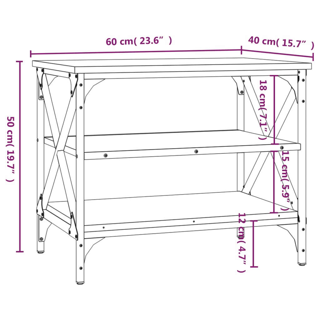 vidaXL TV skříňka černá 60 x 40 x 50 cm kompozitní dřevo