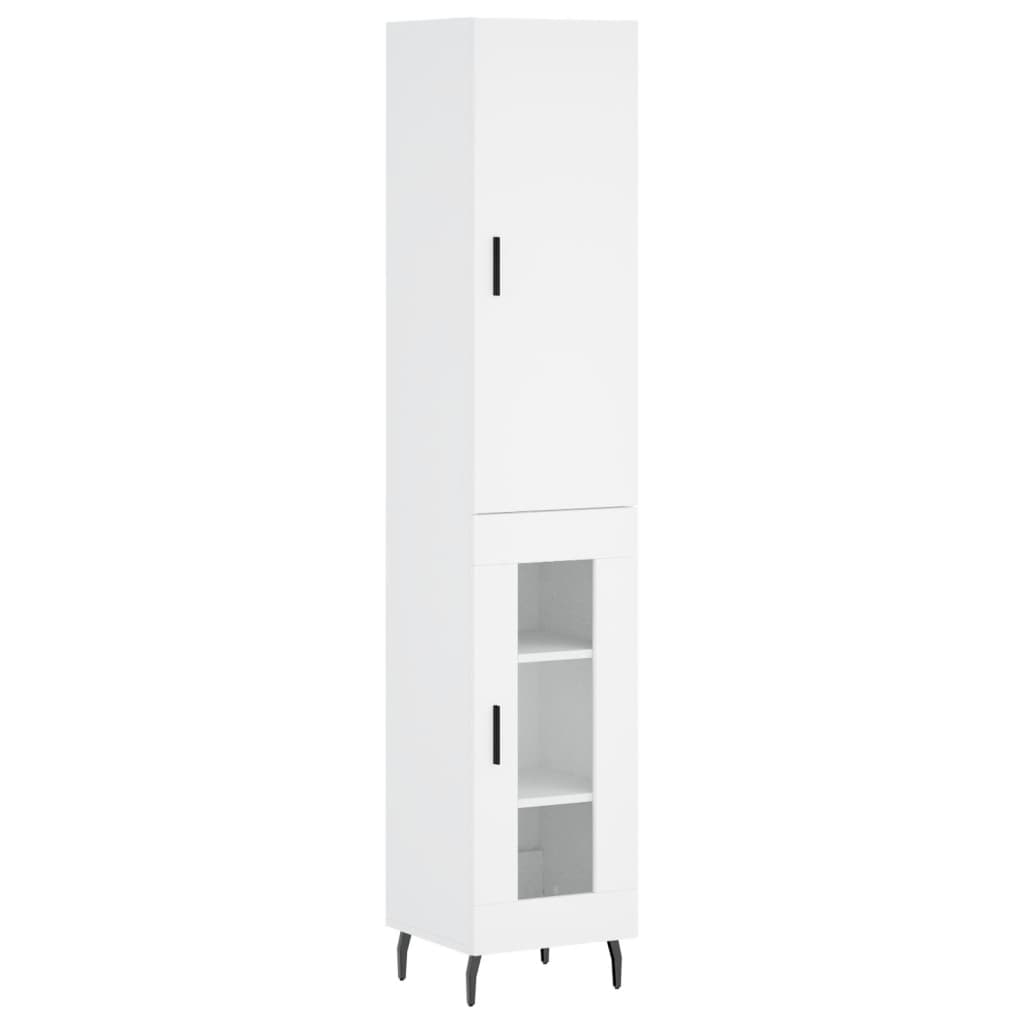 vidaXL Skříň highboard bílá 34,5 x 34 x 180 cm kompozitní dřevo