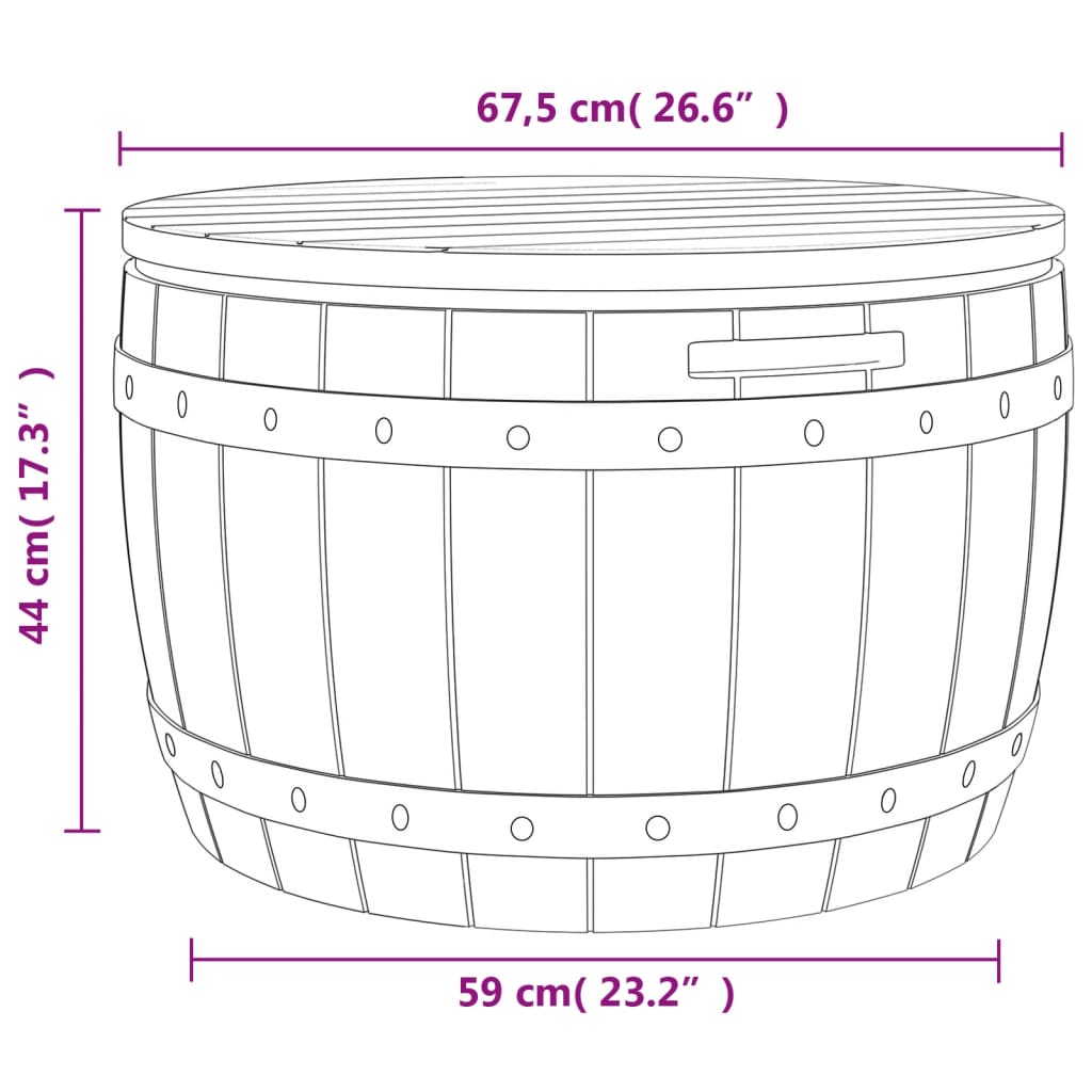 vidaXL Zahradní úložný box 3 v 1 černý polypropylen