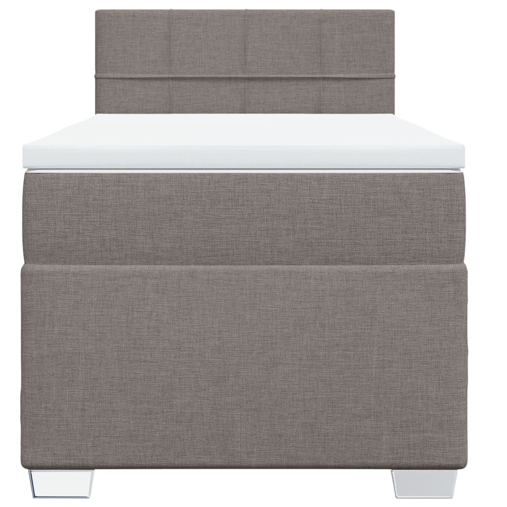 vidaXL Box spring postel s matrací taupe 100 x 200 cm textil