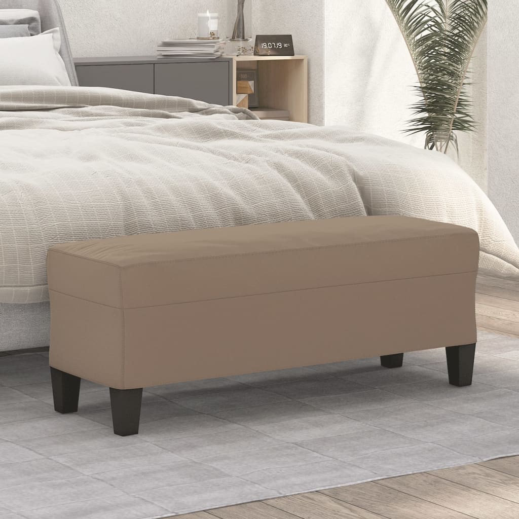 vidaXL Lavice taupe 100 x 35 x 41 cm tkanina z mikrovlákna