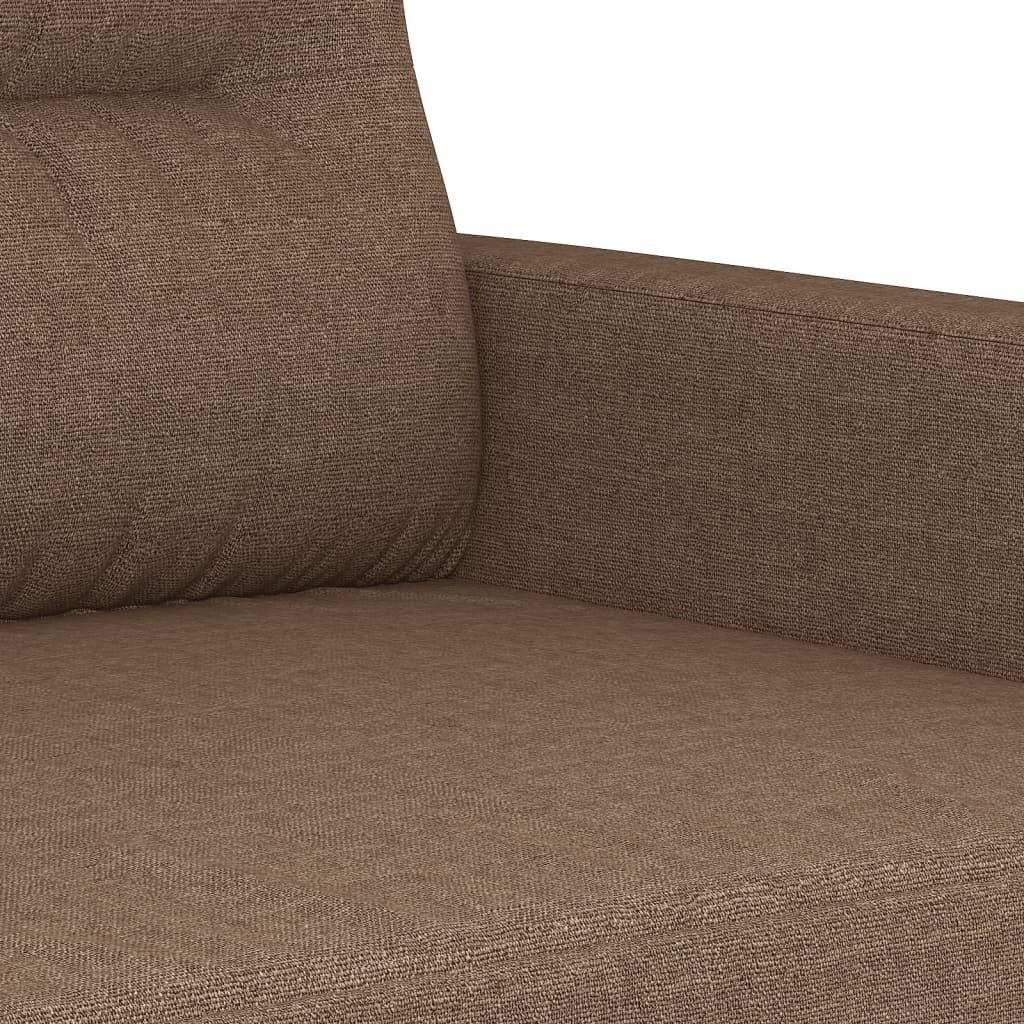 vidaXL 3dílná sedací souprava s poduškami hnědá textil