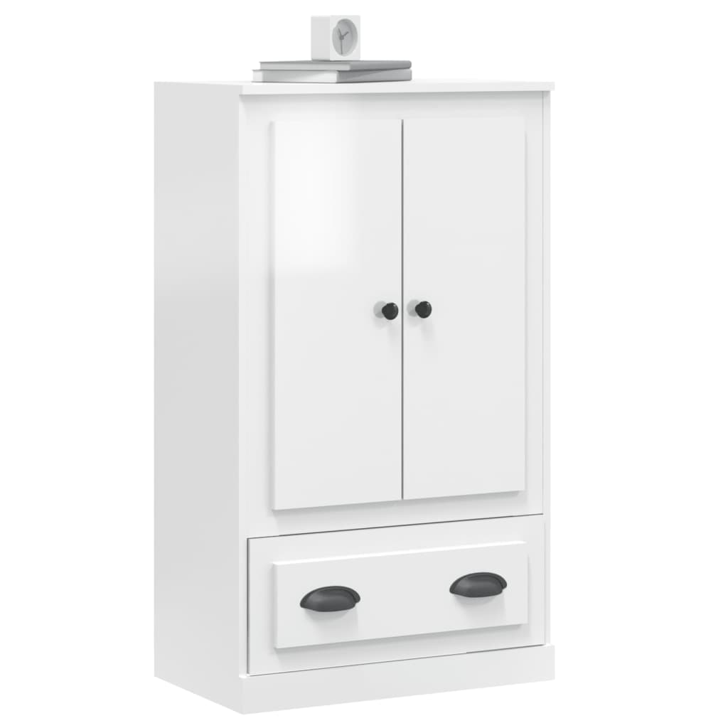 vidaXL Skříň highboard lesklá bílá 60 x 35,5 x 103,5 kompozitní dřevo