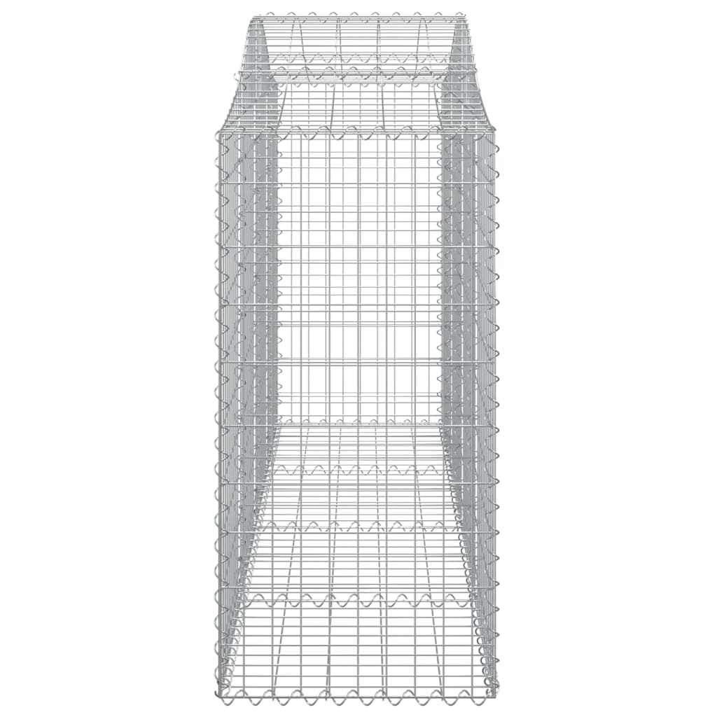 vidaXL Klenuté gabionové koše 12ks 200x50x120/140cm pozinkované železo