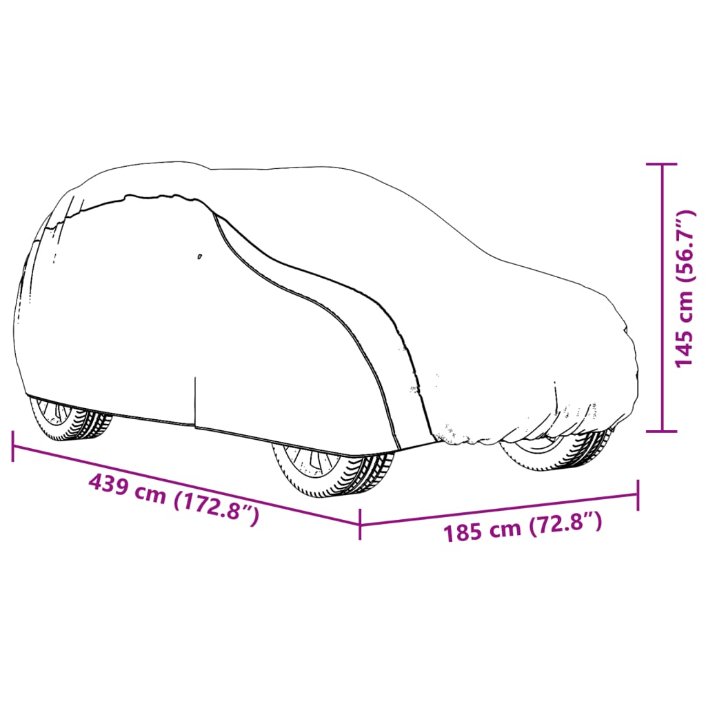 vidaXL Autopotah pro SUV s popruhy na přezky celý stříbrný M