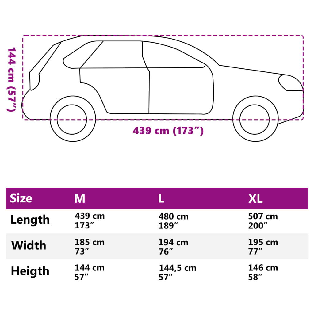 vidaXL Autopotah pro SUV s popruhy na přezky celý stříbrný M