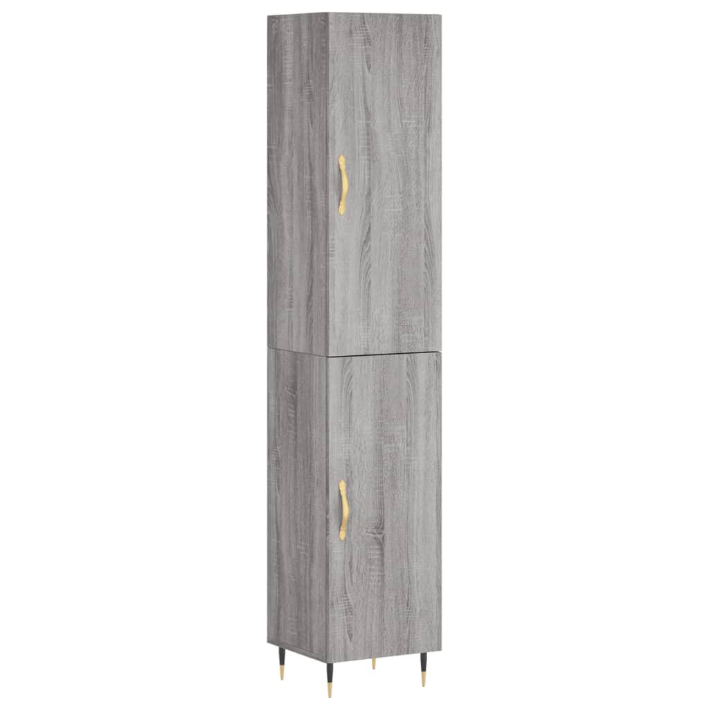 vidaXL Skříň highboard šedá sonoma 34,5 x 34 x 180 cm kompozitní dřevo