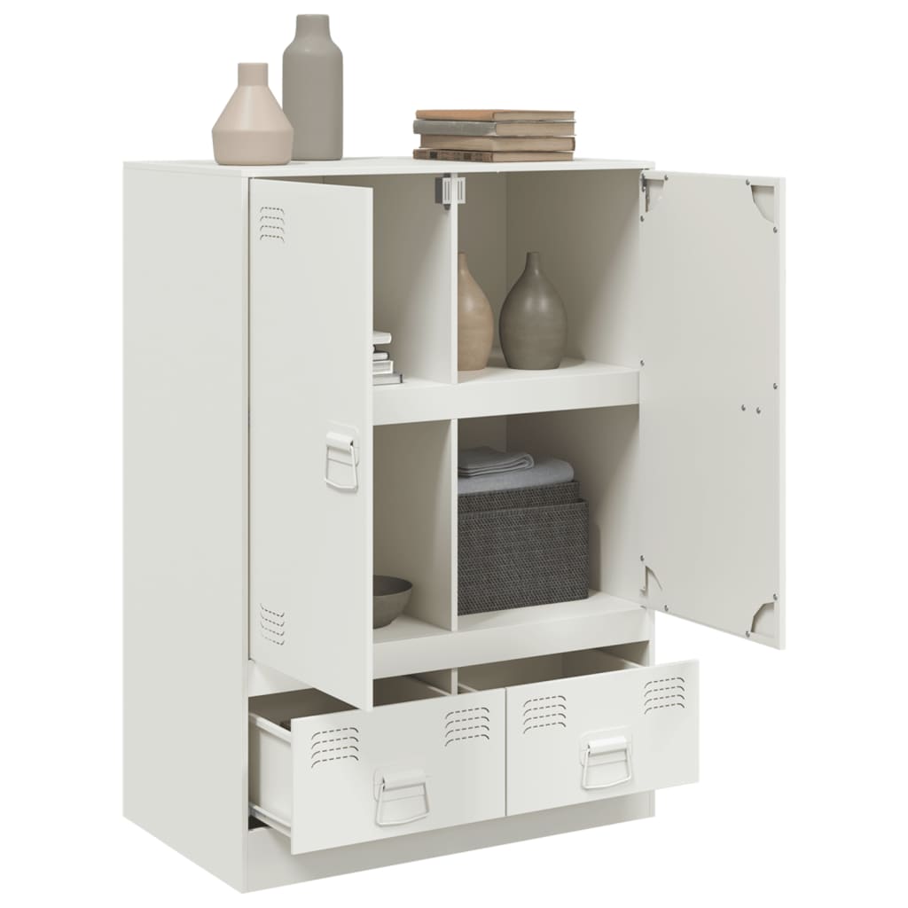 vidaXL Highboard bílý 67 x 39 x 95 cm ocel