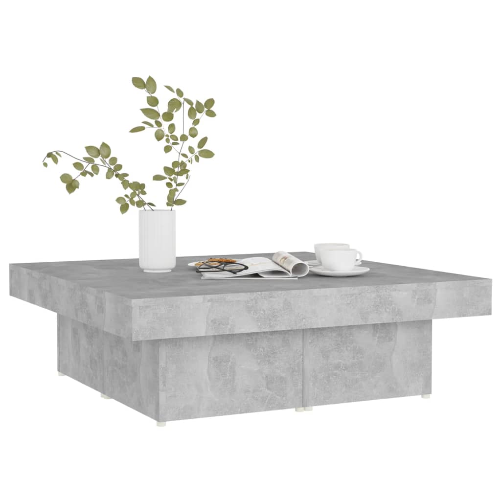 vidaXL Konferenční stolek betonově šedý 90x90x28 cm kompozitní dřevo