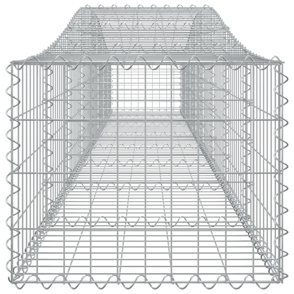 vidaXL Klenuté gabionové koše 15 ks 400x50x40/60 cm pozinkované železo