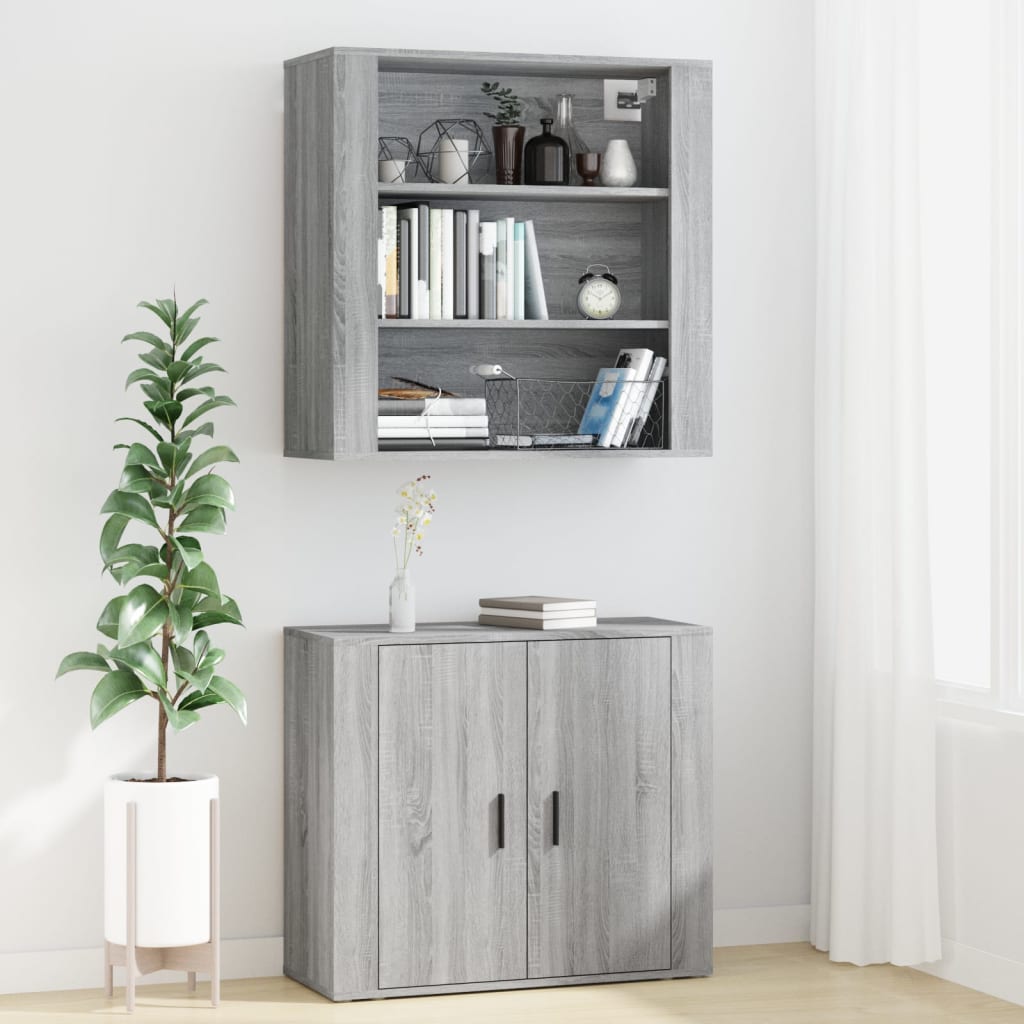 vidaXL Skříň highboard šedá sonoma kompozitní dřevo