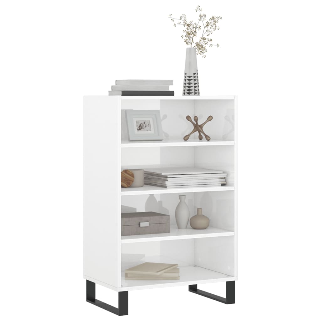 vidaXL Skříň highboard bílá s vysokým leskem 57 x 35 x 90 cm kompozit