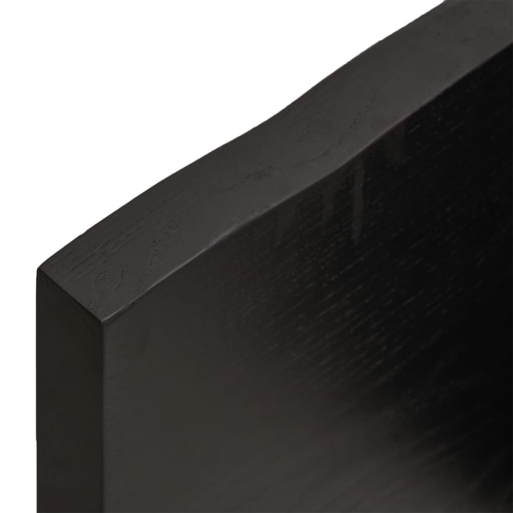 vidaXL Koupelnová deska tmavě hnědá 60x40x (2-6) cm ošetřený masiv