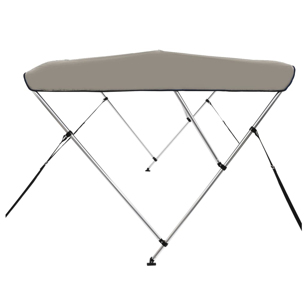 vidaXL Bimini stříška se 3 oblouky šedá 183x180x137 cm