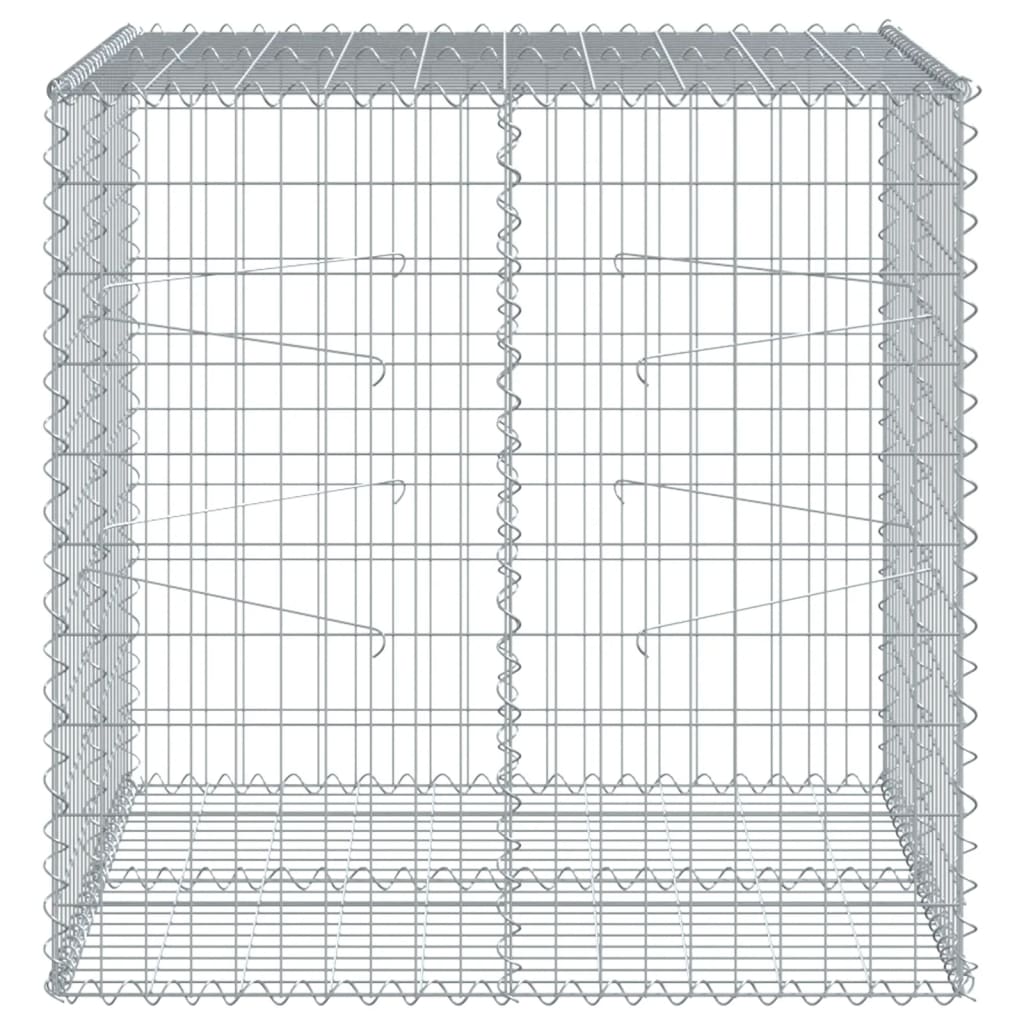 vidaXL Gabionový koš s víkem 100 x 100 x 100 cm pozinkované železo