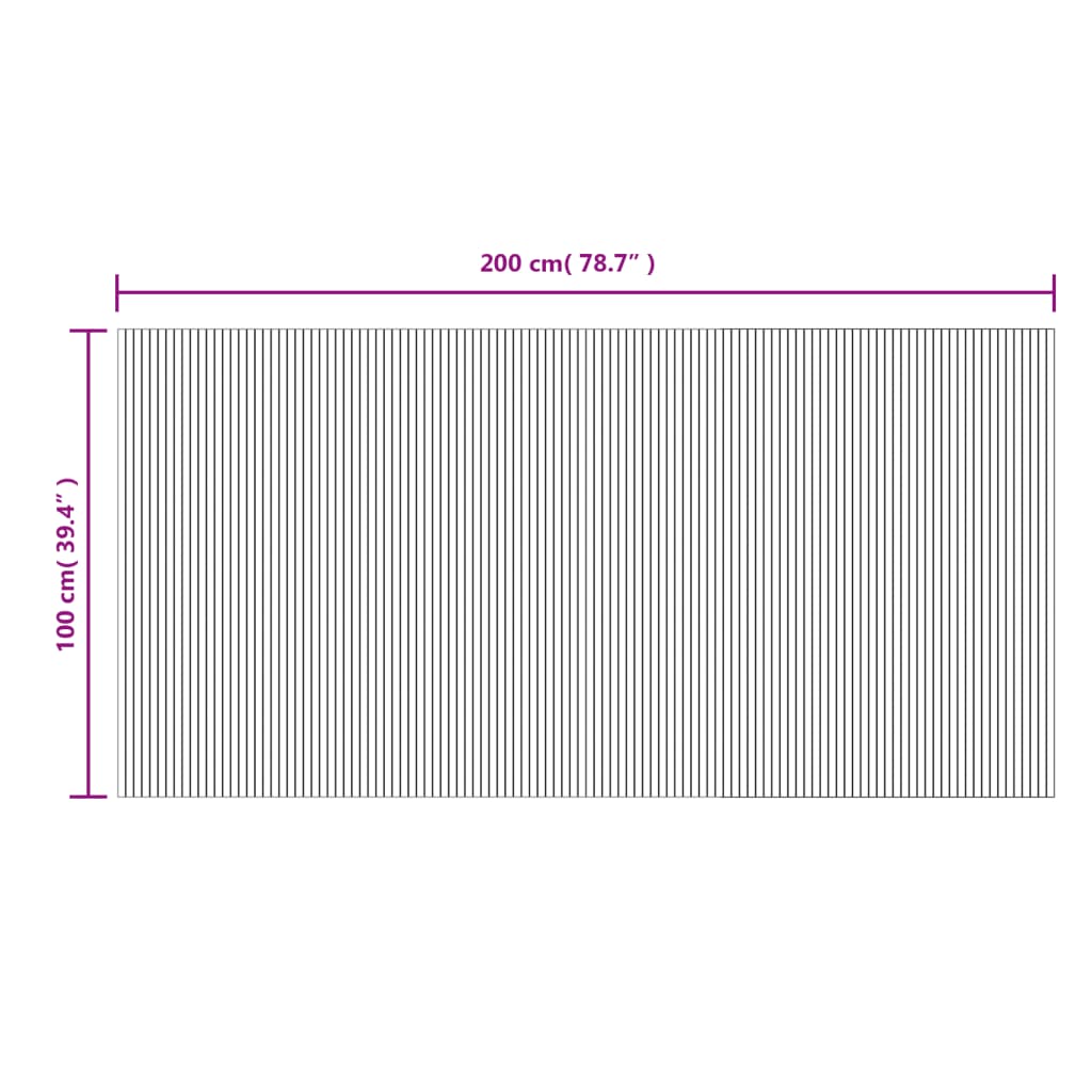 vidaXL Koberec obdélníkový světle přírodní 100 x 200 cm bambus