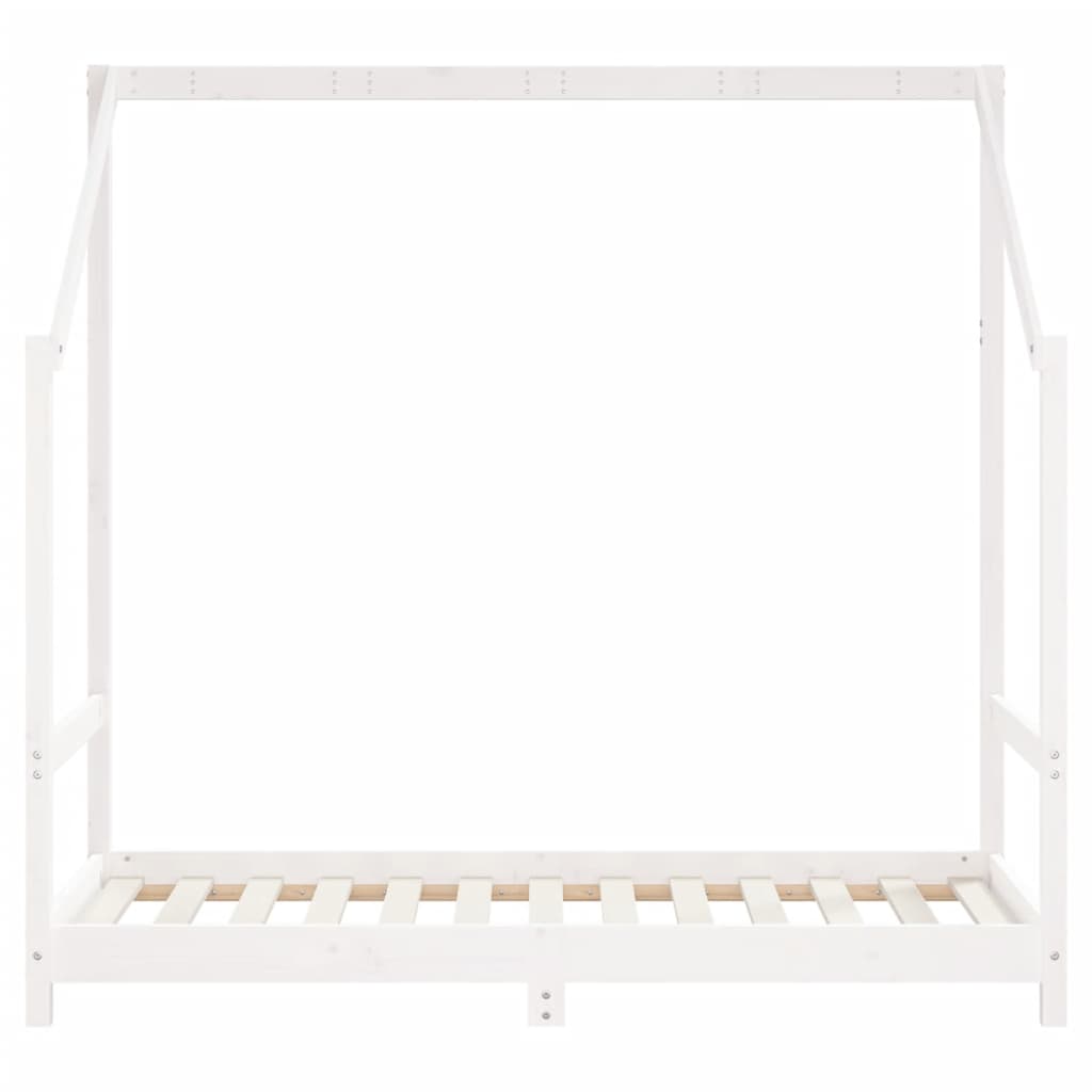 vidaXL Dětská postel bílá 2x (80 x 160) cm masivní borové dřevo