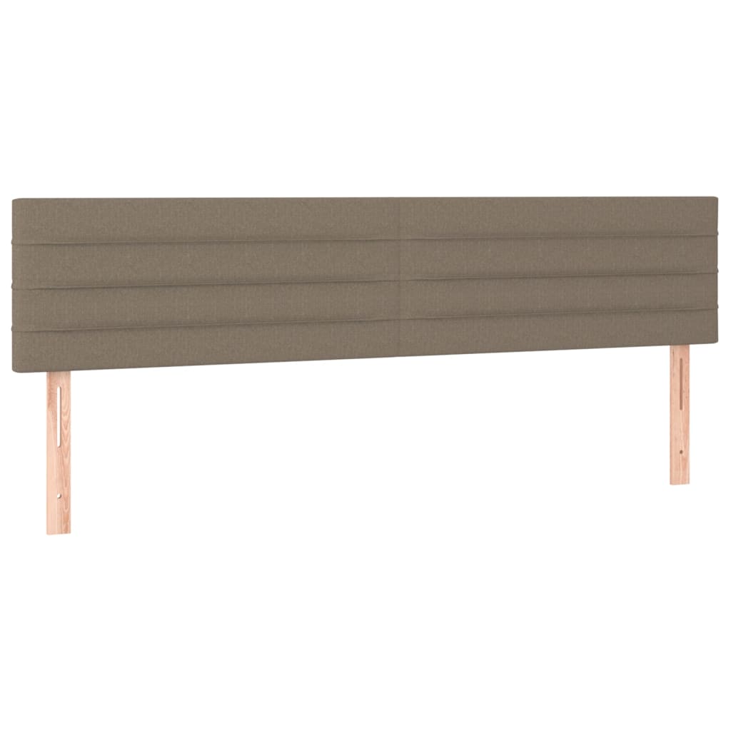 vidaXL Box spring postel s matrací a LED taupe 200x200 cm textil