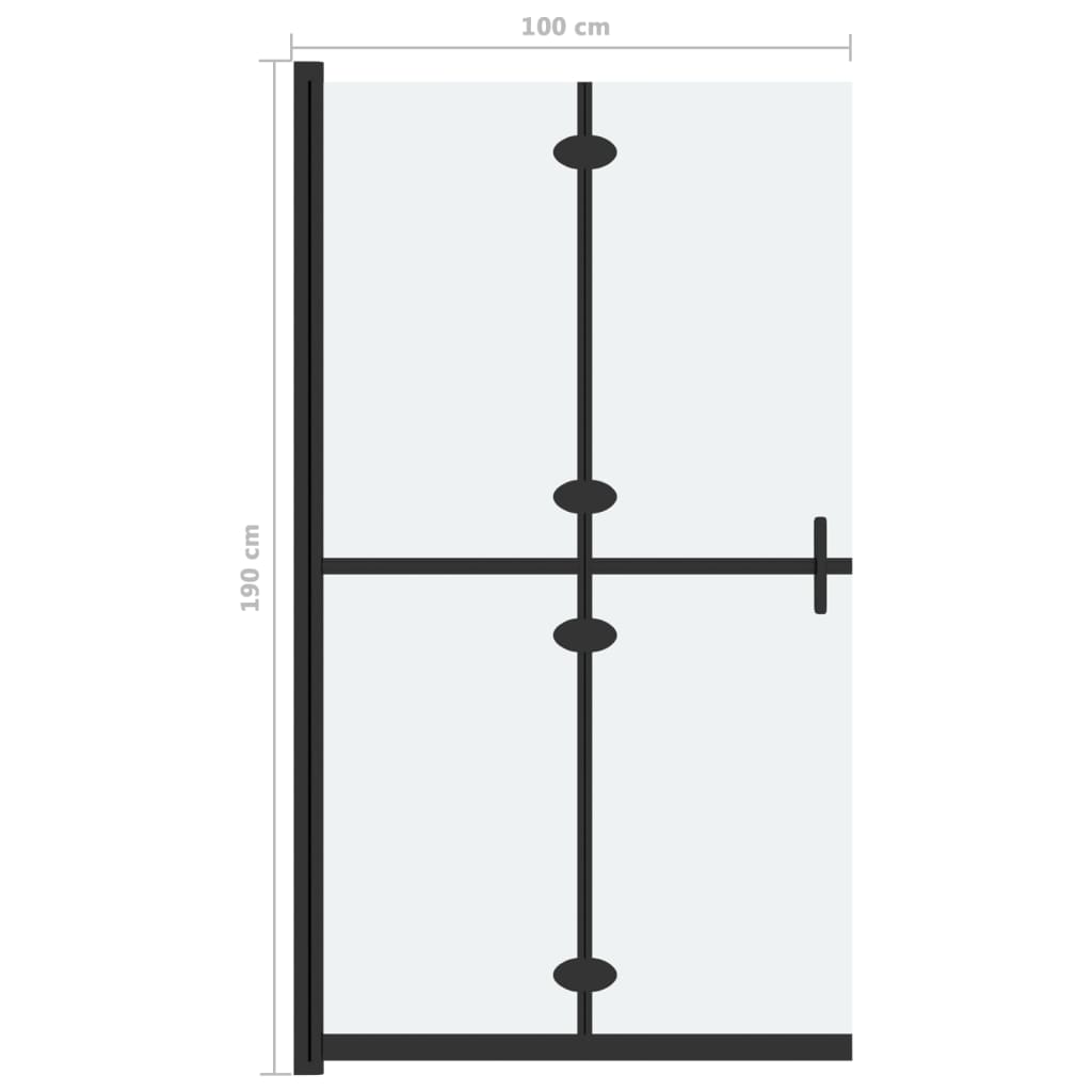 vidaXL Skládací sprchová zástěna mléčné ESG sklo 100 x 190 cm