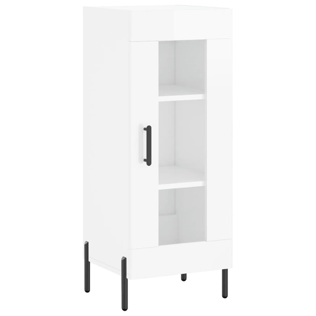 vidaXL Skříň highboard bílá s vysokým leskem 34,5x34x180 cm kompozit