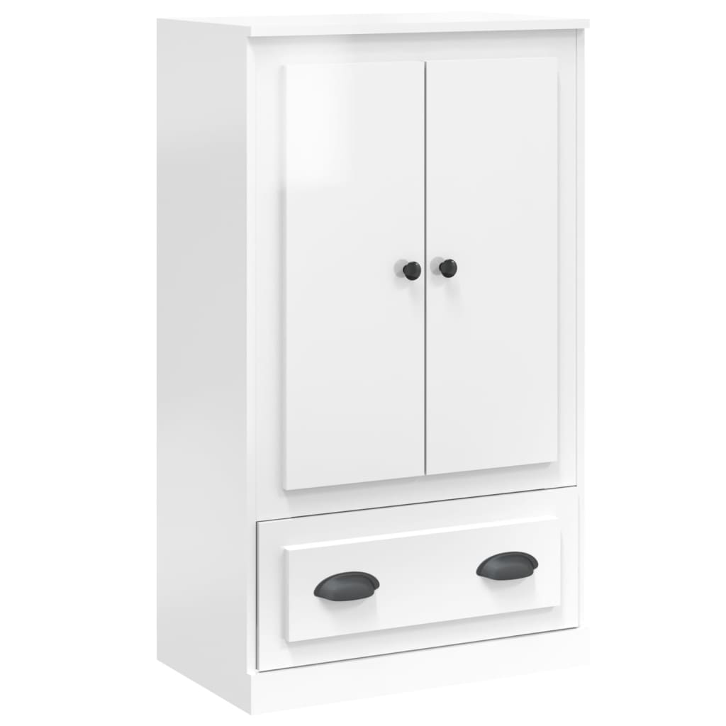 vidaXL Skříň highboard lesklá bílá 60 x 35,5 x 103,5 kompozitní dřevo