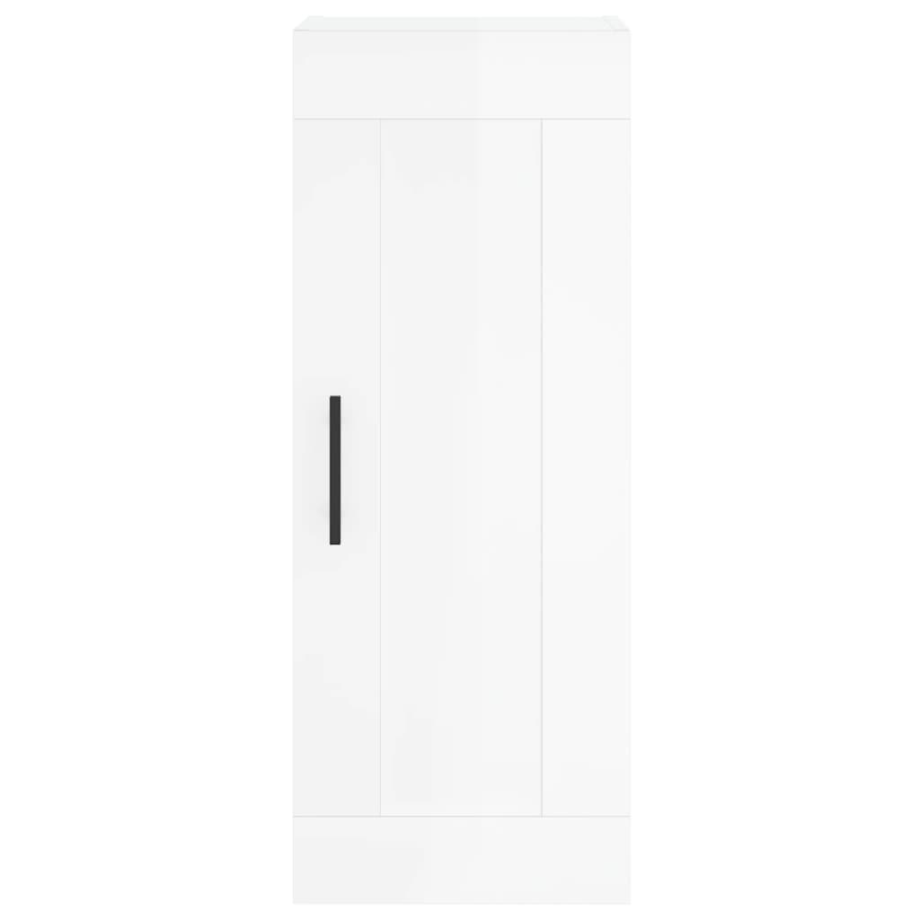 vidaXL Skříň highboard bílá s vysokým leskem 34,5x34x180 cm kompozit