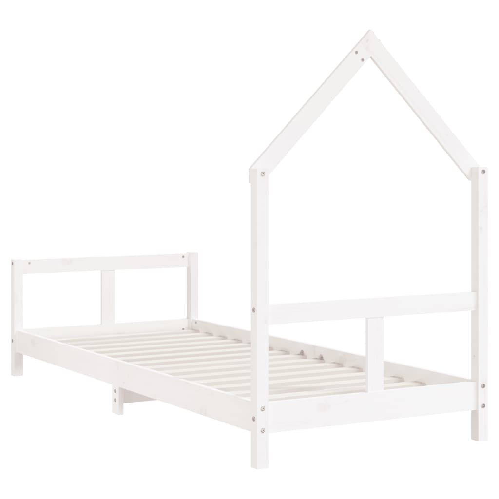 vidaXL Dětská postel bílá 80 x 200 cm masivní borové dřevo