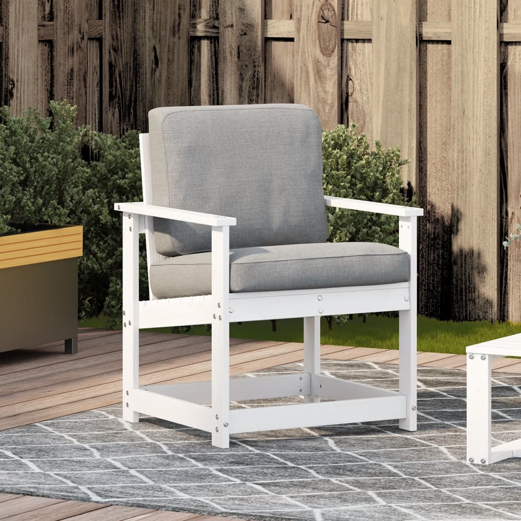 vidaXL Zahradní židle bílá 62 x 56 x 77 cm masivní borové dřevo