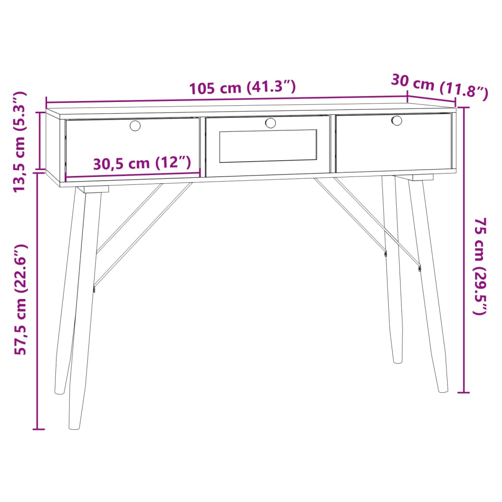 vidaXL TV skříňka s dvířky 105 x 30 x 45 cm kompozitní dřevo