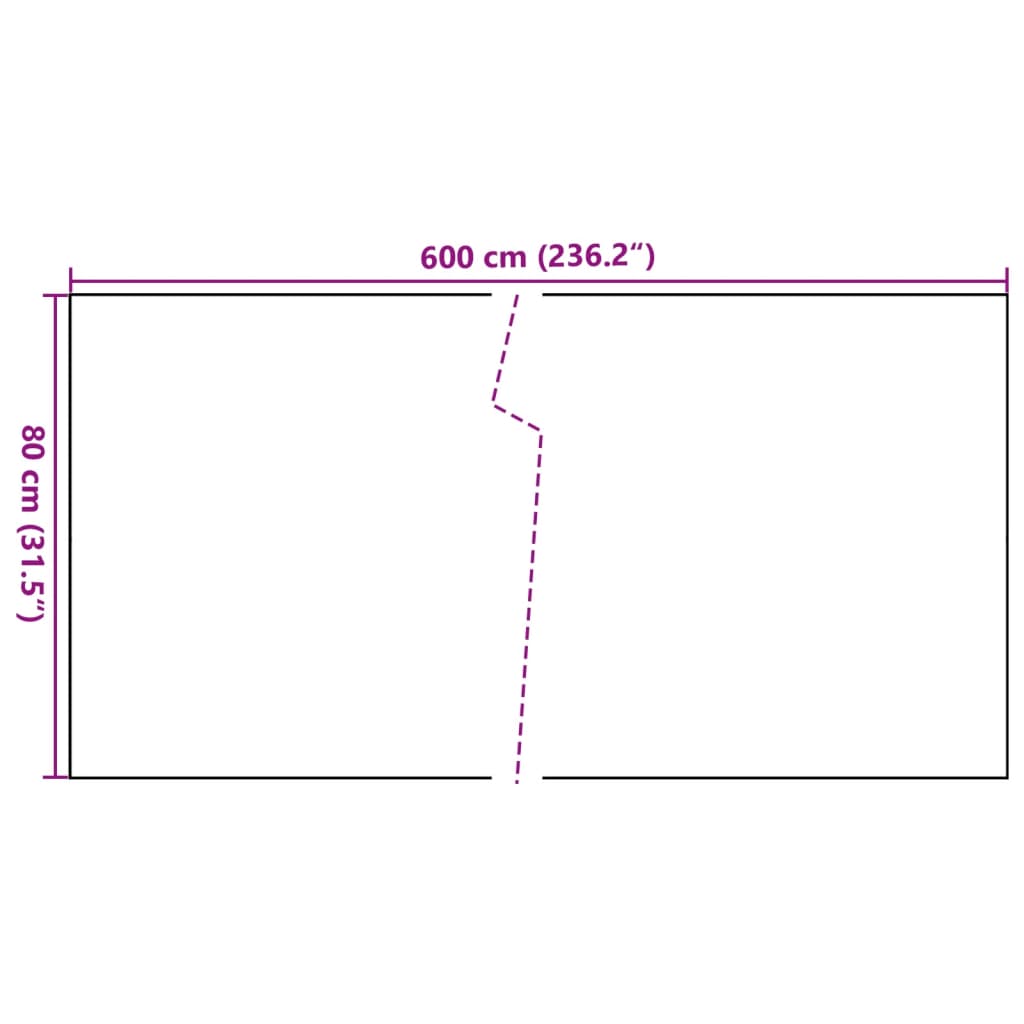 vidaXL Balkonová zástěna hnědá a černá 600 x 80 cm polyratan